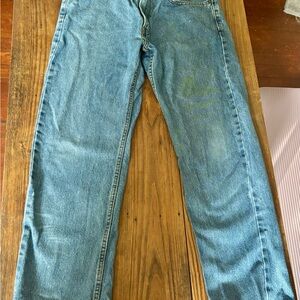 Vintage Levi's Men's Straight Jeans in Light Blue Wash